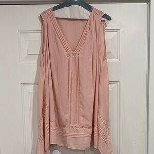 NY Collection Pink Sleeveless Blouse